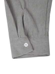 Manfinity Homme Chemise à capuche pour homme de couleur unie, à manches longues, à simple boutonnage avec poche