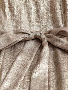 Franclia Robe sans manches élégante style français, simple et Top de gamme, pour l'été - Doré - Voir 5