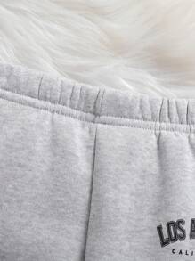 SHEIN 3 Stücke Baby Jungen Mode Coole Grau Weste, Sweatshirt und Hose Set, Buchstaben Muster Dekor, vielseitig für drinnen und Outdoor tragbar Baby Jungen Trainingsanzug, Baby Jungen Streetwear, Baby Jungen Hoodie Set, Baby Jungen Streetwear Herbst Winter - Grau - Übersicht 7