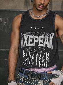 AXEPEAK Men's Streetwear Punk Western Style Top - Black - View 5