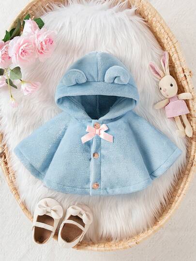 Baby GirlFluffy Cape, Cute & Comfortable, Thick For Autumn/Winter 2024 New Arrival Fall
