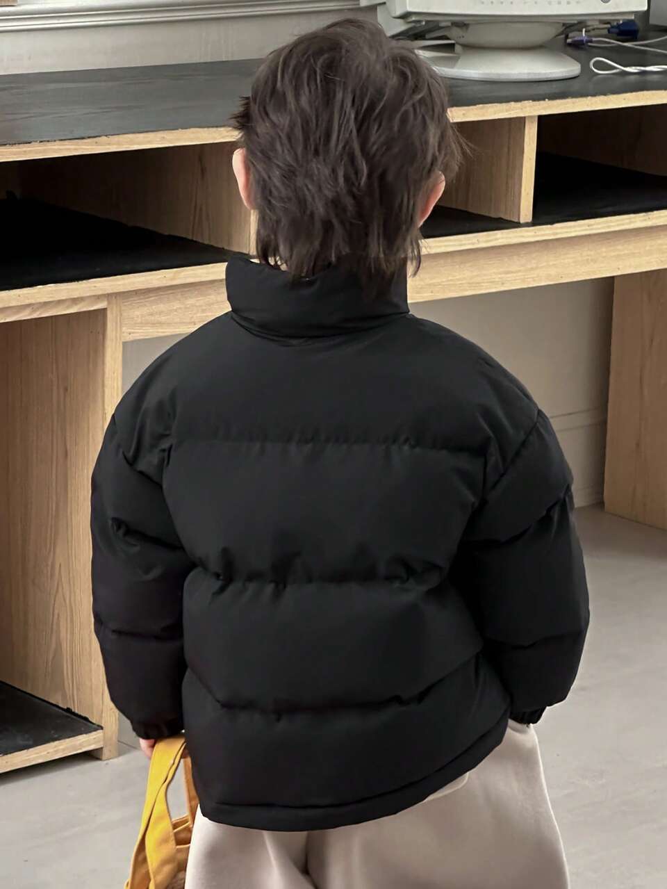 Korean Style Young Boys Casual Padded Coat For Winter