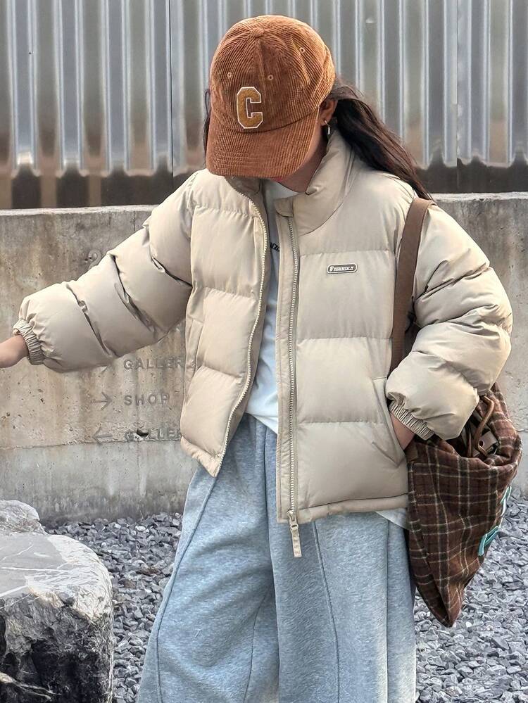 Tween Boys Winter Stand Collar Pockets Zip Padded Coat