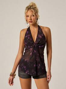 Avantive Trang phục Halloween đi nghỉ, áo cánh đi biển cho phụ nữ, áo hai dây, buổi hòa nhạc đồng quê Goth Y2k, áo Y2k, phong cách thập niên 2000, áo đi chơi, trang phục đường phố Gothic, áo gợi cảm, áo quây, áo cổ chữ V Grunge, buổi hòa nhạc Gyaru - màu đen - Xem 4