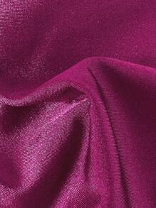 Swim Chiccia 纯色细肩带钢圈上衣和比基尼泳裤女式夏季泳衣套装 - 酒紅色 - 查看 6