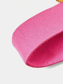 THE POWERPUFF GIRLS X SHEIN Blossom, Bubbles, Buttercup Pattern Fuchsia Felt Storage - Hot Pink - View 4