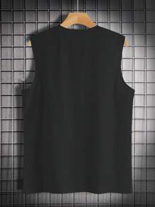 Manfinity EMRG 男士棕榈树印花圆领休闲背心，夏季