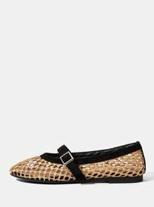 Styleloop 女士编织绳厚底坡跟凉鞋，度假风格波西米亚风复古美式西部音乐节派对厚底鞋 - 黑色 - 查看 2