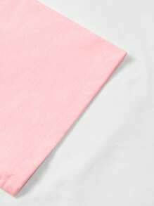 SHEIN Unity Camiseta casual de manga corta con cuello redondo y estampado de letras y cerezas para mujeres de talla grande