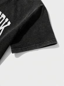 SHEIN 青少年男孩休闲刺绣运动衫和工装裤套装，舒适的学院风百搭柔软面料，适合日常穿着、上学、旅行、户外运动、所有季节 - 灰色 - 查看 10