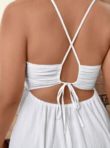 EMERY ROSE 大码女式夏季纯色侧开叉性感细肩带连衣裙