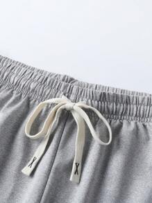 Manfinity Homme 男士休闲都市印花 T 恤和短裤套装，夏季 - 彩色 - 查看 8