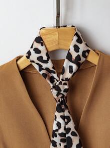 SHEIN Clasi Damen Leicht taillierte Jacke mit Leopard Muster-Muster und Kurzarm - Verschiedenfarbig - Übersicht 5