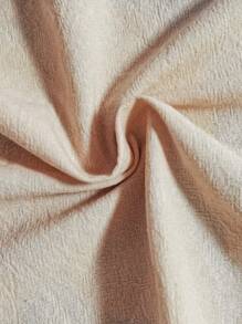 Manfinity RSRT 2件套男士夏季休闲纯色衬衫和短裤男两件套夏季男士度假短裤套装男士沙滩装套装男士两件套休闲短裤套装 - 杏色 - 查看 8