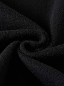 Manfinity Dauomo Men Solid Thermal Lined Sweatshirt - Black - View 3