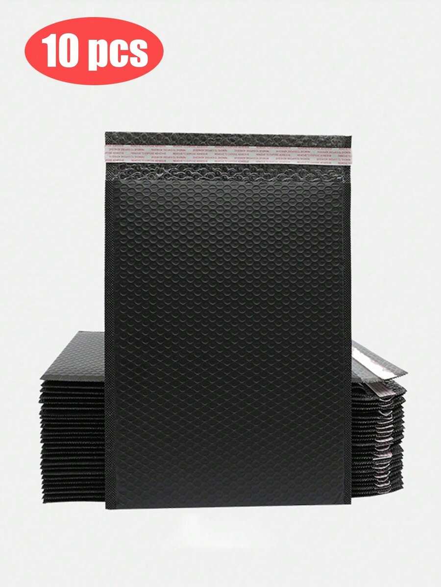 10个哑光共挤气泡信封袋，加厚防水防震服装快递包装泡沫袋，快递气泡信封袋，气泡缓冲袋，快递包装袋，泡沫信封，礼品包装袋，气泡信封袋 - 黑色 - 查看 1