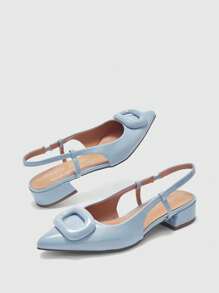 CUCCOO BIZCHIC 女士时尚百搭简约平底鞋 - 淺藍色 - 查看 9