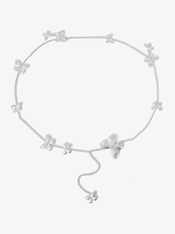 SHEIN SXY Women's Fashion Butterfly Waist Chain, Suitable For Dresses