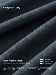 GLOWMODE 日常毛圈布休闲柔软透气吸汗短款宽松紧身下摆露肩运动衫健身房日常运动休闲装 - Iron Gray - 查看 4