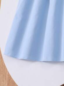 Robe d'été à col fleur 3D et manches courtes, mignonne pour jeune fille