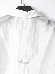 SHEIN LUNE Women's Lightweight Sun Protection Blouse With Back Slit Buttoned Design - White - View 8