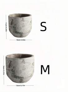 Cirelle 1 Buah Pot Bunga Semen Hijau Lumut Bergaya Nordik Mini Geometris untuk Sukulen, Dekorasi Rumah untuk Ruang Tamu dan Balkon, Hadiah Pindah Rumah Modern - MultiWarna - View 6