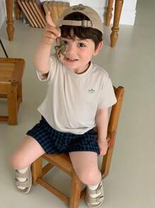 Hapijoa Infant/Toddler Boys' Street Style Casual Printed Short Sleeve Top, Summer - Beige - View 6