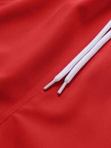 Manfinity RSRT 2件套男士Anchor & Coral休闲度假短袖衬衫和短裤套装。男士花卉Anchor Coral热带夏威夷风情服装。送给男朋友或丈夫的绝佳礼物。舒适的装扮 - 紅色 - 查看 8