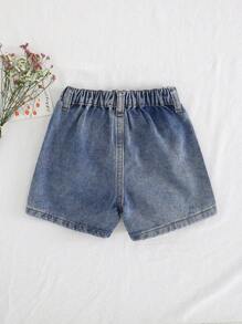 Cozy Pixies Short décontracté avec taille élastique, motif floral pour bébé fille