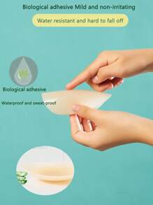 SHEIN 2pcs Women Sexy Triangle Cup Nipple Covers - Beige - View 5