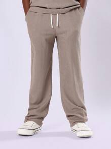 SUMWON Conjunto coordinado de felpa tipo polo, ropa de estar en casa casual y cómoda