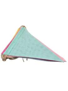 1 套 3.6 米粗麻布卡其色横幅、粗麻布三角旗、亚麻彩旗、花环丝带，适用于生日、婚礼、派对、露营、波西米亚春季复活节、节日派对装饰 - 彩色 - 查看 5