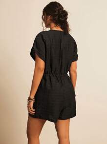 Freevana 大码纯色蝙蝠袖连体衣，休闲假日风格