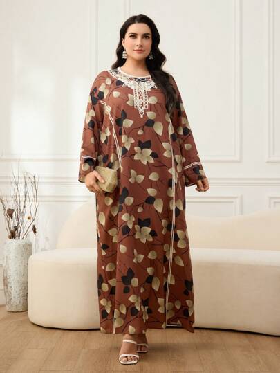 Al Najma 大码女式土耳其风格和阿拉伯传统长束腰外衣