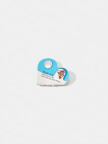 TOM & JERRY X SHEIN Cute Blue Mouse & Letter Pattern Heart-Shaped Cable Organizer - Blue - View 3