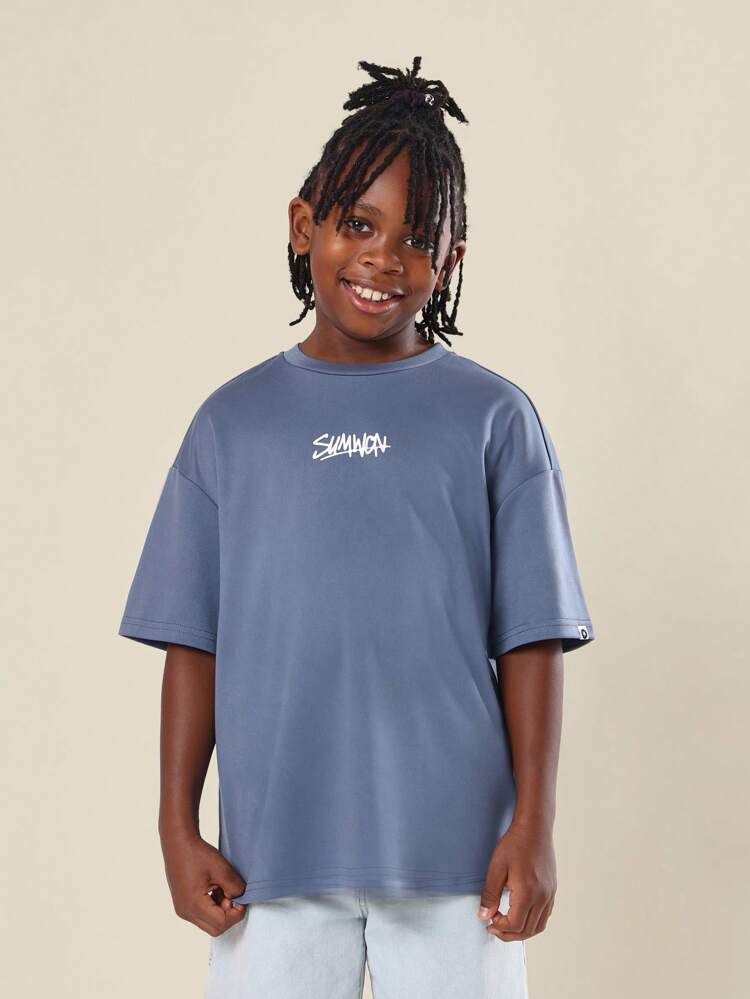 ロサンゼルス スクリプト オーバーサイズ グラフィック Tシャツ