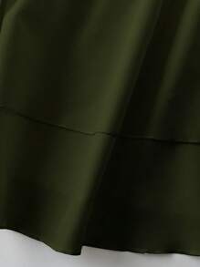 SHEIN MOOSTA 大码女式纯色双层荷叶边下摆抹胸上衣，度假风格