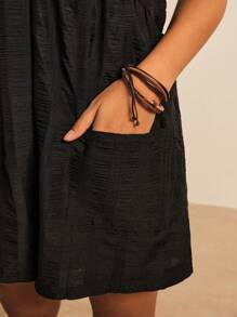 Freevana 大码纯色蝙蝠袖连体衣，休闲假日风格