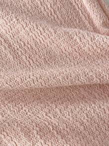 Elamini Quần ống đứng lưng thấp buộc dây màu trơn đơn giản cho nữ - Hồng - Xem 6