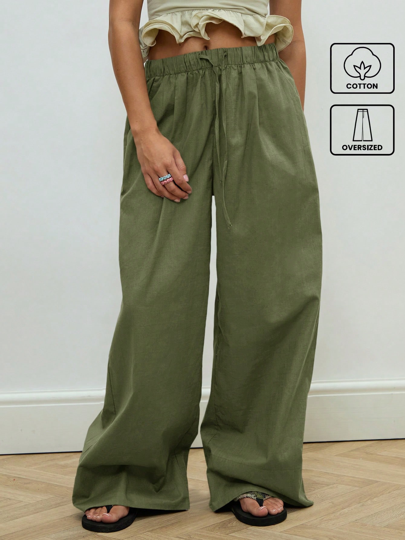 Baggy linen trousers