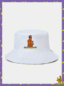 SCOOBY-DOO X SHEIN Double-Sided Wearable Yellow All-Over Print Bucket Hat - Yellow - View 2