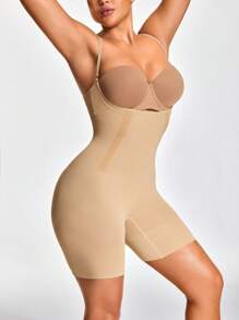 SHEIN Shape Einfarbiger nahtloser Bodysuit Shorts