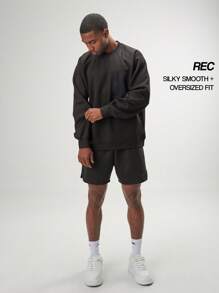ARC Activewear Oversized Crewneck Performance Top Gym Workout Jacket Pullover