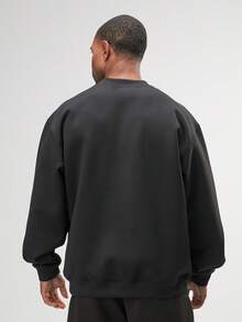 ARC Activewear 超大圆领运动上衣 健身房运动夹克 套头衫 - 黑色 - 查看 2