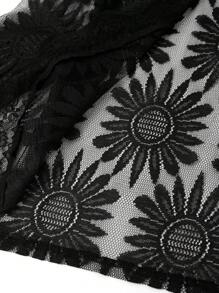 Ellevyn Women's Sheer Lace Lightweight Bolero Jacket, Sexy See-Through Black Cardigan, Suitable For Summer & Autumn Business Casual Woman Going Out Top Old Money Style Women Fall Women Teacher For Women Going Out Tops Women Crop Tops Women Country Concert Office For Women Lace Top Fall Old Money Style Women Lace Top