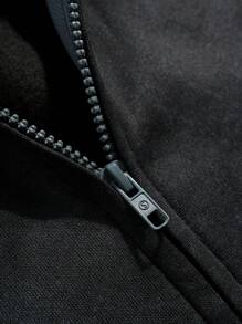 SHEIN 青少年男孩超大廓形运动衫，休闲校园风格，舒适时尚，简约实用，柔软面料，适合日常、学校、户外运动、所有季节 - 灰色 - 查看 3