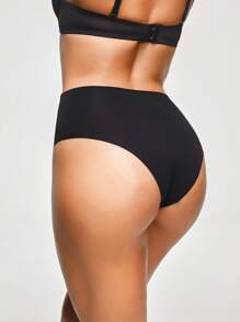 SHEIN Shape Ropa interior triangular de cintura alta de mujer en unicolor y diseño simple para el uso diario