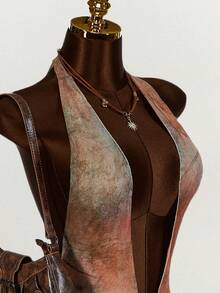 Amplova Váy hở lưng họa tiết hoa, giản dị và thời trang để mặc hàng ngày - Nhiều màu - Xem 7