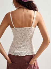 Bohemela Áo ba lỗ dệt kim Paisley Jacquard màu trơn phong cách nghỉ mát mùa hè Boho dành cho nữ - trắng - Xem 6