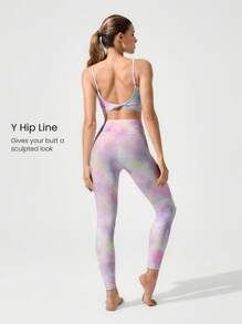 GLOWMODE 24" FeatherFit™ Crossover Leggings With Built-In Underwear Light Support Low Impact Yoga Daily Gym